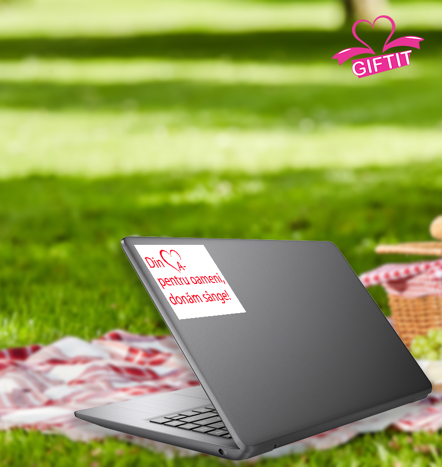 Sticker Slogan Personalizat cu Grupă Sanguină