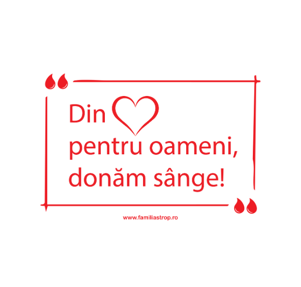 Magnet printat mesaj donare sânge