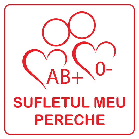 Sticker 1 "Sufletul Meu Pereche" Donare sânge