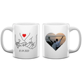 Cană Personalizată pentru Cupluri Cu Poză & Dată Personalizabilă