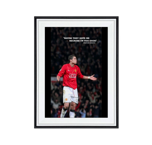 Tablou Cristiano Ronaldo "they hate me"  – Tablou Decorativ Fotbal
