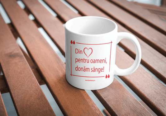 Cană personalizată cu grupa de sânge