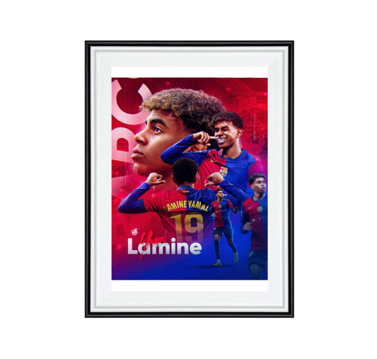 Tablou Lamine Yamal "Barcelona" – Tablou Decorativ Fotbal