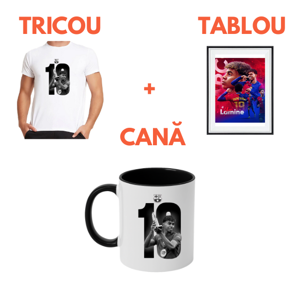 Pachet Cadou Lamine Yamal – Tricou + Cană + Tablou