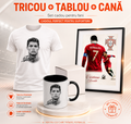 Pachet Cadou Portret Cristiano Ronaldo – Tricou + Cană + Tablou