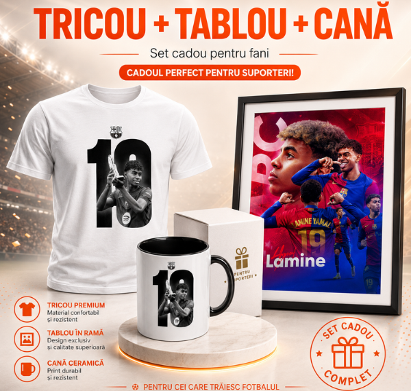 Pachet Cadou Lamine Yamal – Tricou + Cană + Tablou