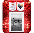 OFERTĂ Valentine's Day - Cană personalizată cu dată și poză + Tablou personalizat cu poză