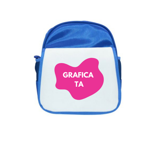 Ghiozdan Albastru Cu Grafica Ta