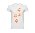 Tricou cu lăbuțe portocalii – Cadou pentru iubitorii de animale