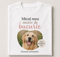 Tricou personalizat cu poza animalului „Micul meu motiv de bucurie”